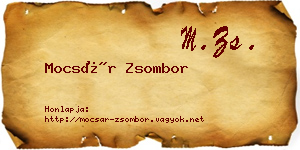 Mocsár Zsombor névjegykártya