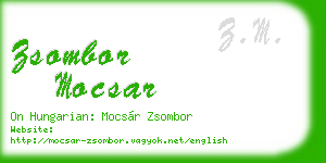 zsombor mocsar business card