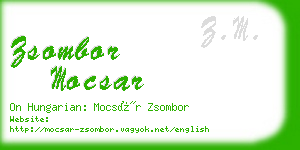 zsombor mocsar business card